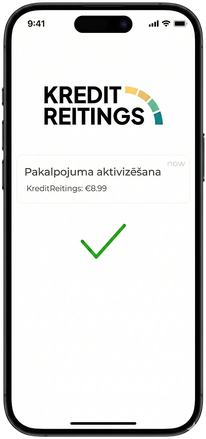 Hand holding phone with Kredit Aptieka app